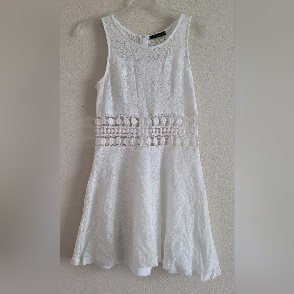 Cals Sz Medium Lace Dress With Crochet Waistband